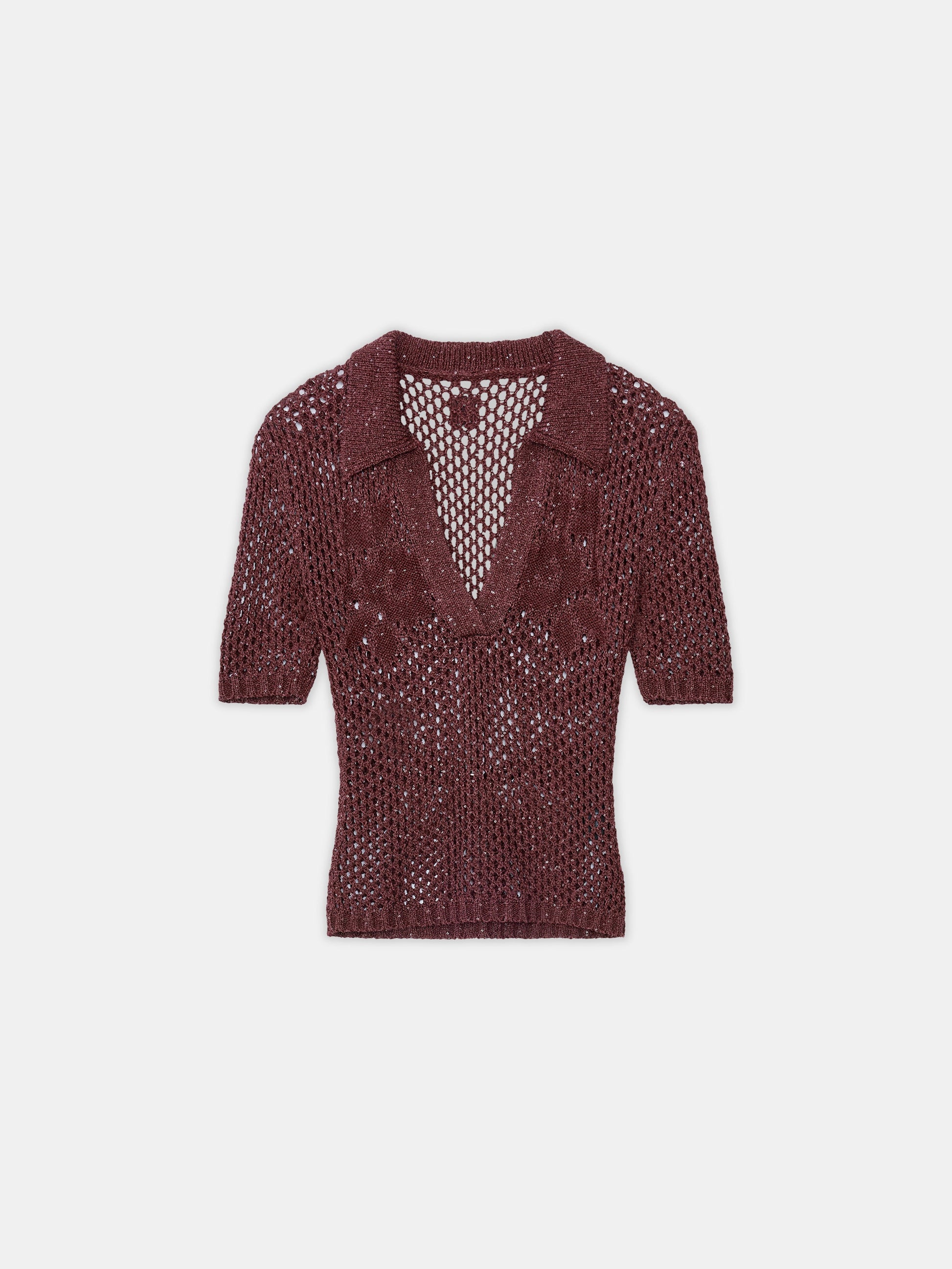 Floral Crochet Polo - Tobacco | Amiri Sale