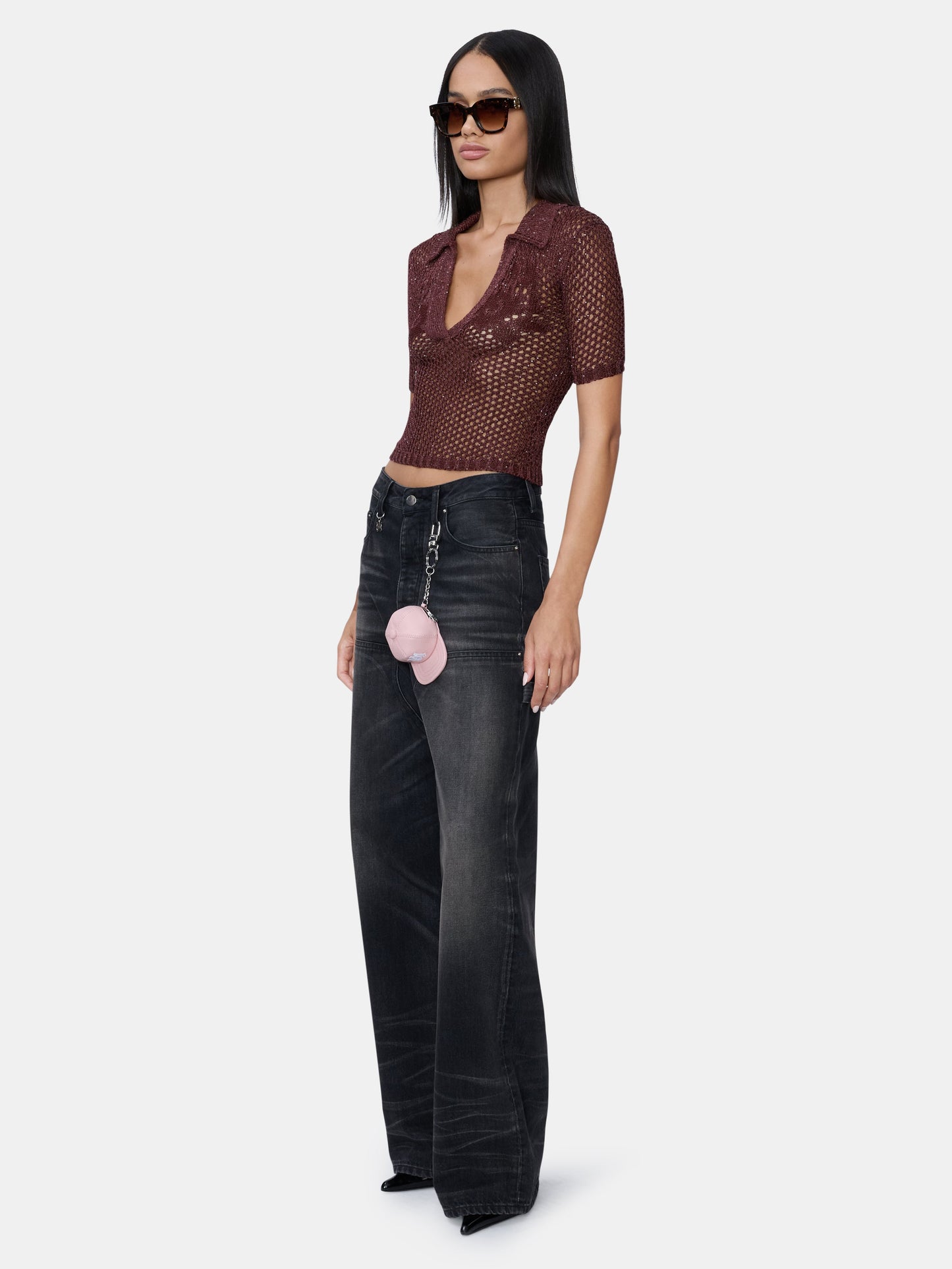 Floral Crochet Polo - Tobacco | Amiri Sale