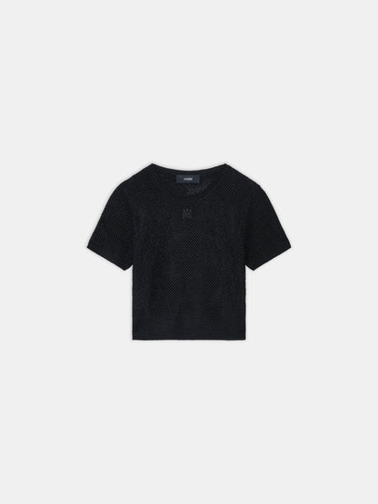 Floral Crochet Tee - Black | Amiri Online