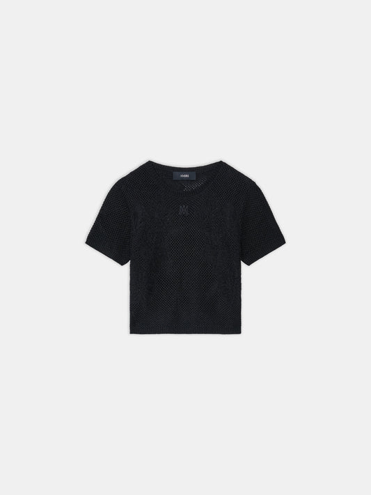 Floral Crochet Tee - Black | Amiri Online