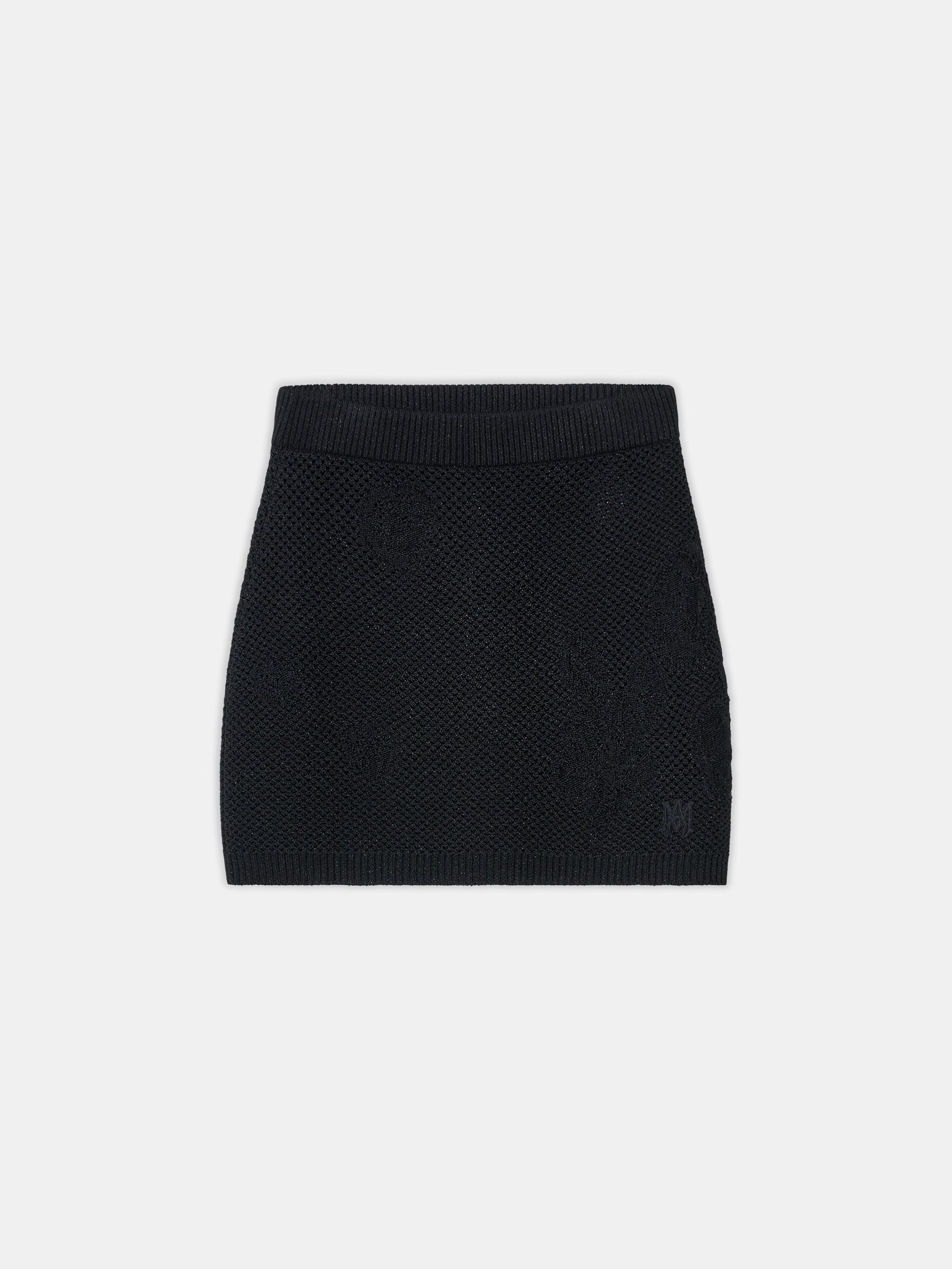 Floral Crochet Mini Skirt - Black | Amiri Value