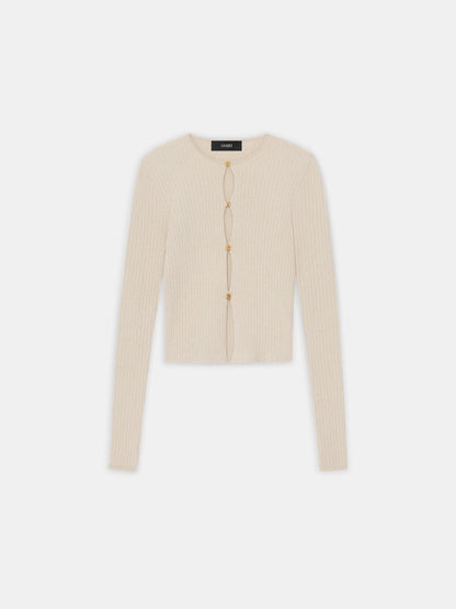 Ma Hardware Cardigan - Ivory | Amiri Affordable