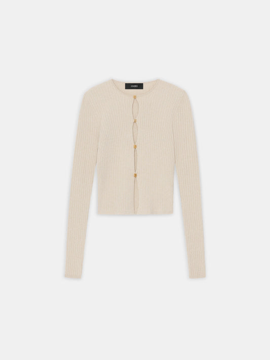 Ma Hardware Cardigan - Ivory | Amiri Affordable