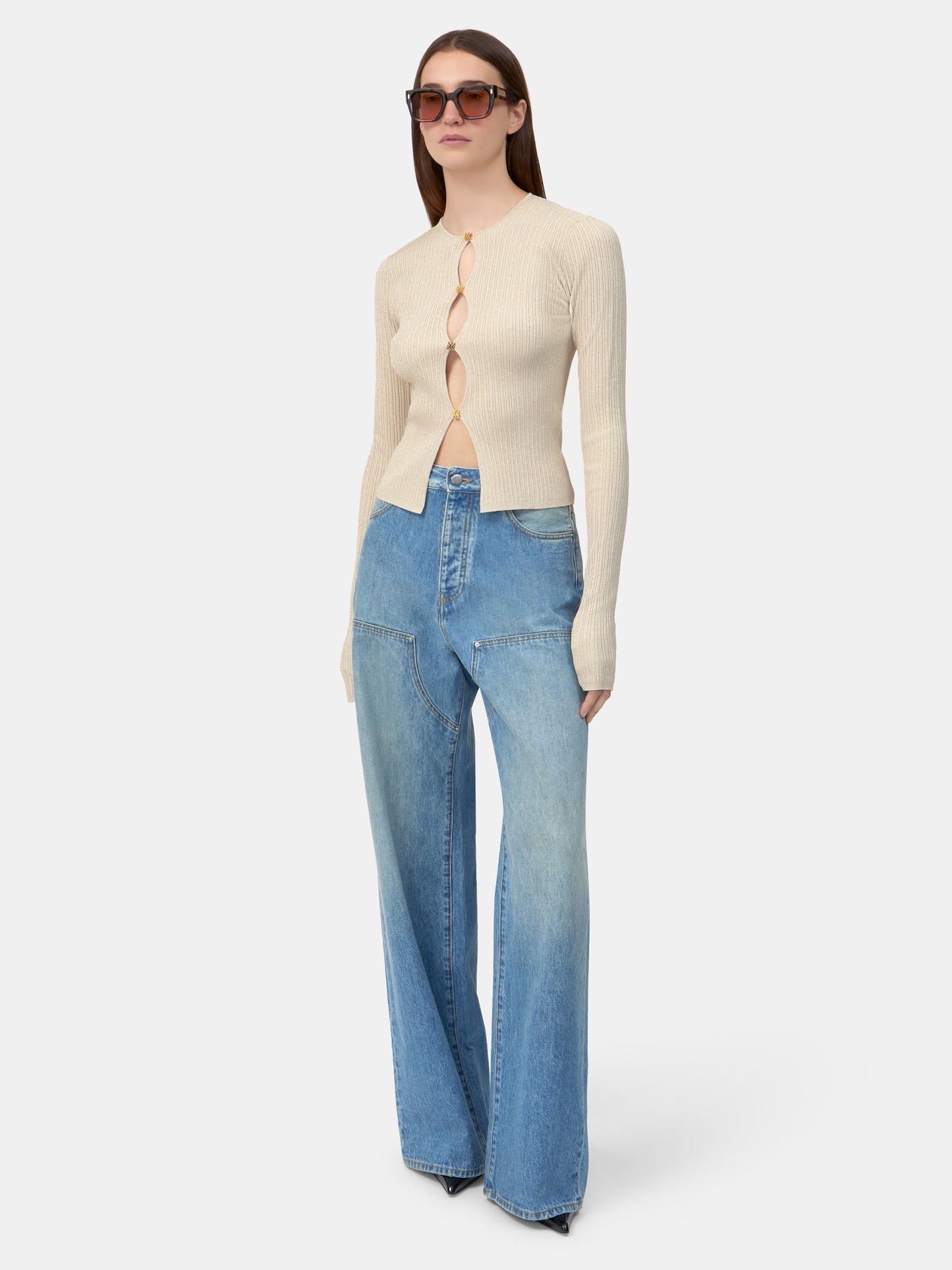 Ma Hardware Cardigan - Ivory | Amiri Affordable