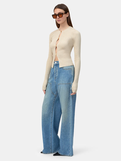 Ma Hardware Cardigan - Ivory | Amiri Affordable