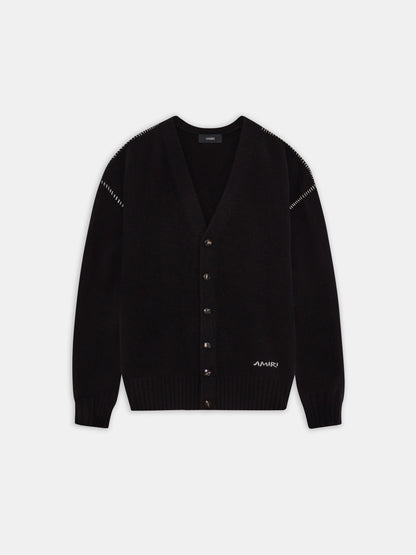 Amiri Whip Stitch Cardigan - Black | Amiri Budget Friendly
