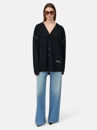 Amiri Whip Stitch Cardigan - Black | Amiri Budget Friendly
