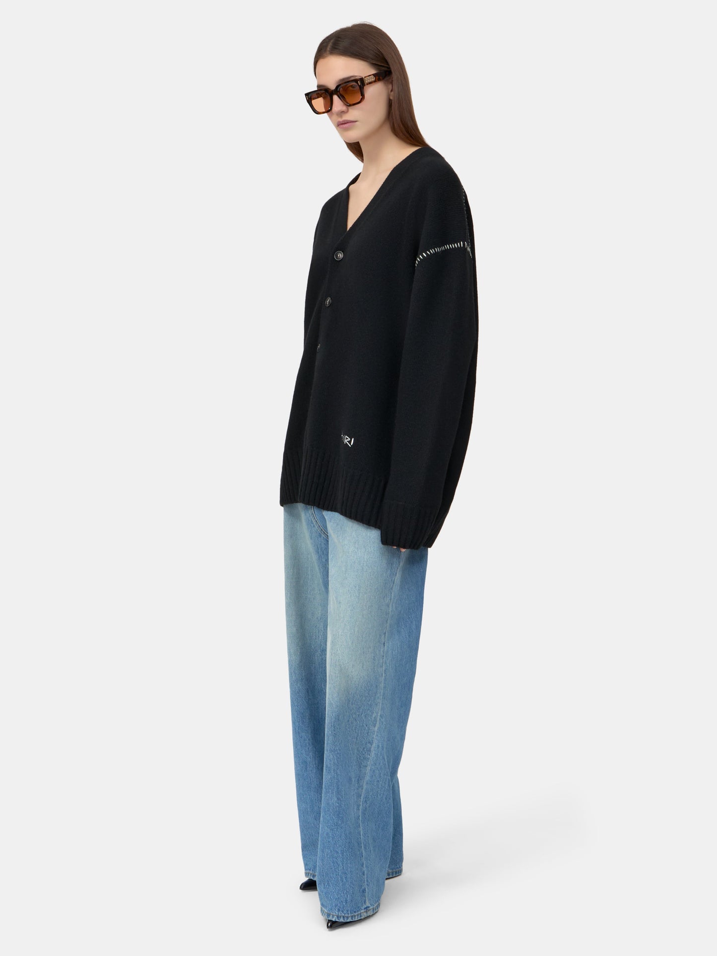 Amiri Whip Stitch Cardigan - Black | Amiri Budget Friendly