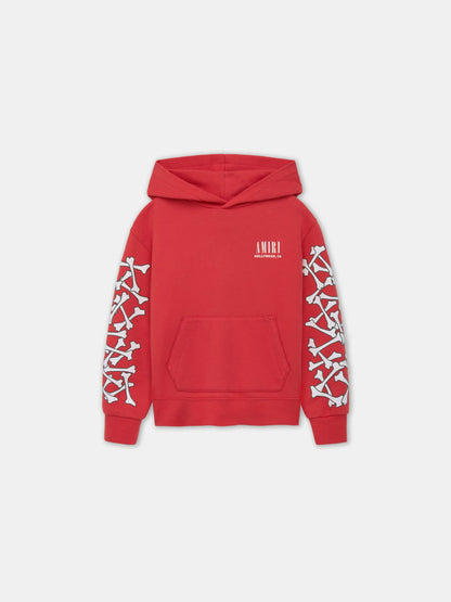 Bones Hoodie - Red | Amiri Online