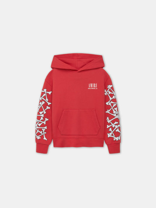 Bones Hoodie - Red | Amiri Online