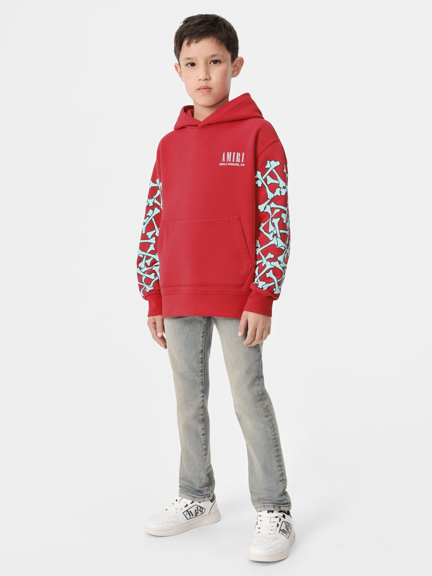 Bones Hoodie - Red | Amiri Online