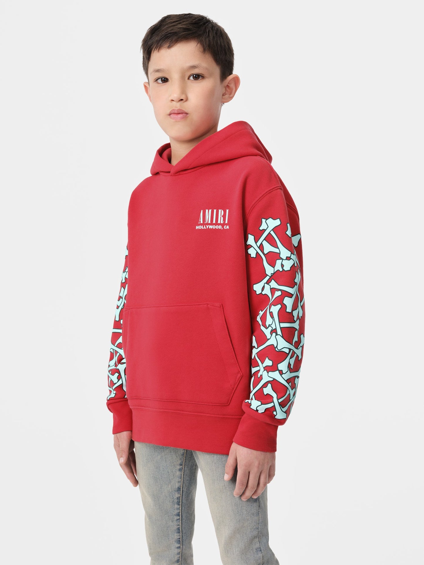 Bones Hoodie - Red | Amiri Online