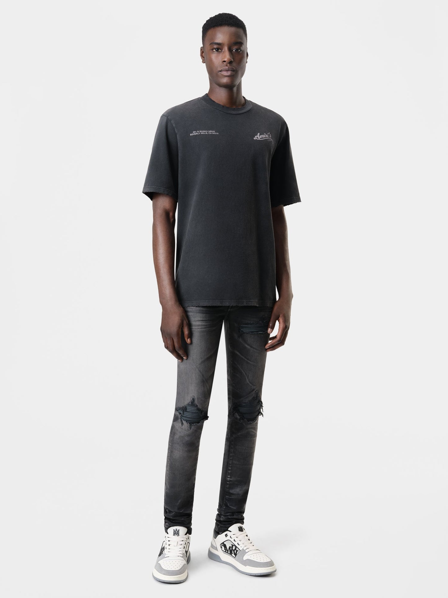 Waxed Tonal Mx1 Jean - Waxed Faded Black | Amiri Popular Choice