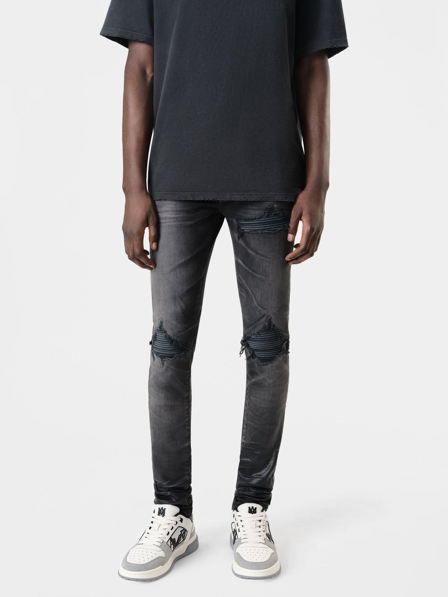 Waxed Tonal Mx1 Jean - Waxed Faded Black | Amiri Popular Choice
