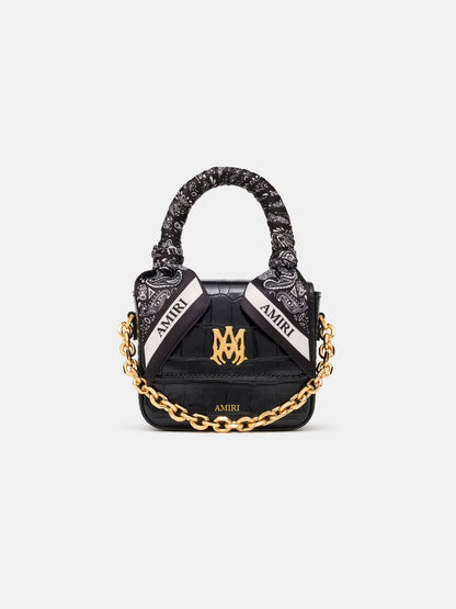 Croc Emossed Nano Ma Bag - Black | Amiri Special Offer