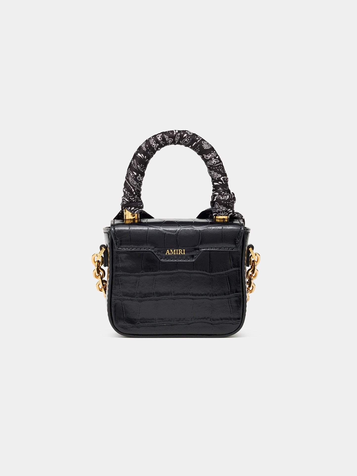 Croc Emossed Nano Ma Bag - Black | Amiri Special Offer