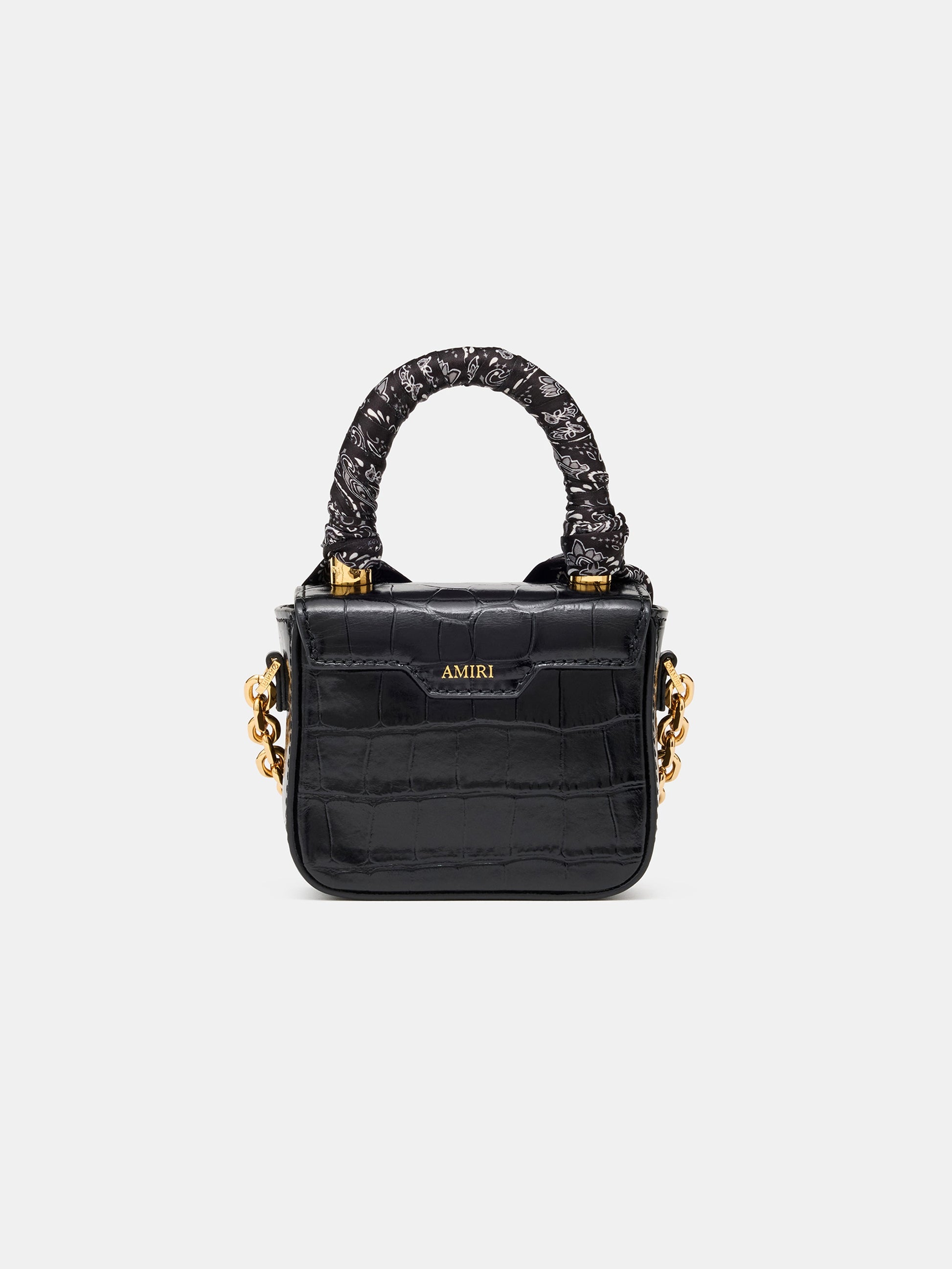 Croc Emossed Nano Ma Bag - Black | Amiri Special Offer