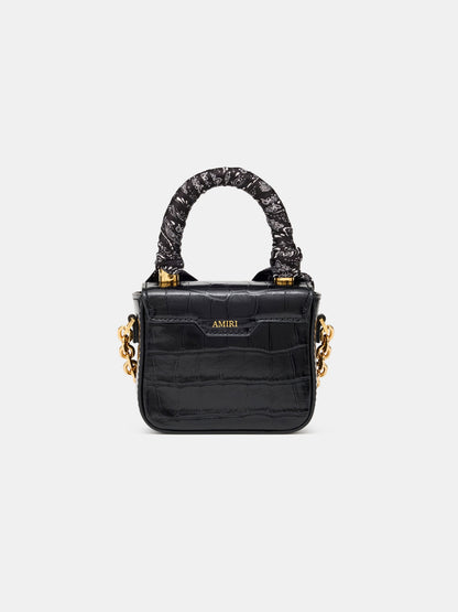 Croc Emossed Nano Ma Bag - Black | Amiri Special Offer