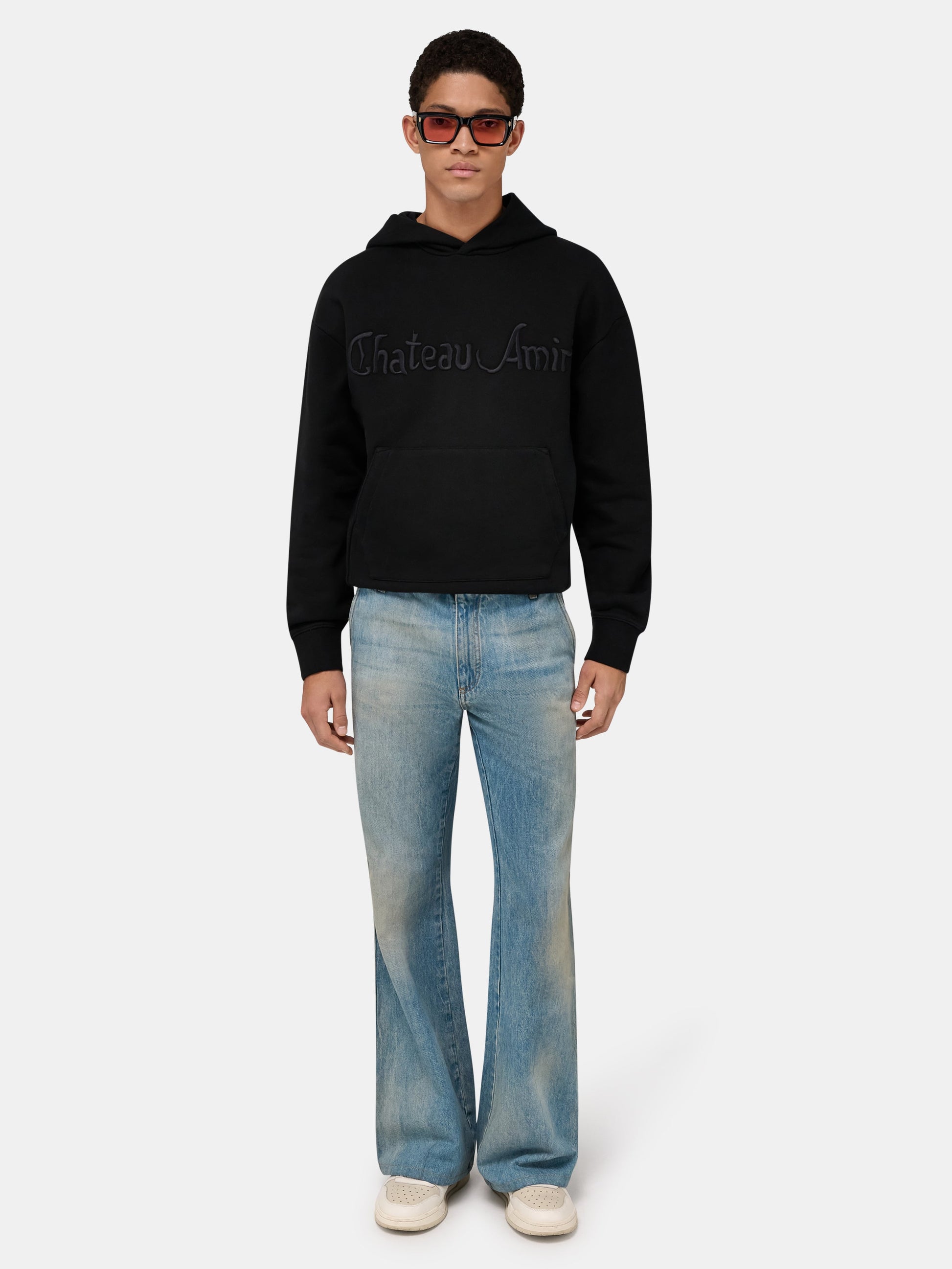 Chateau Amiri Tonal Oversized Hoodie - Black | Amiri Online