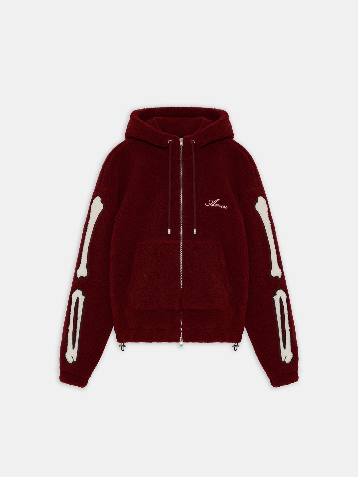 Bones Fleece Zip Hoodie - Aged Port | Amiri Affordable