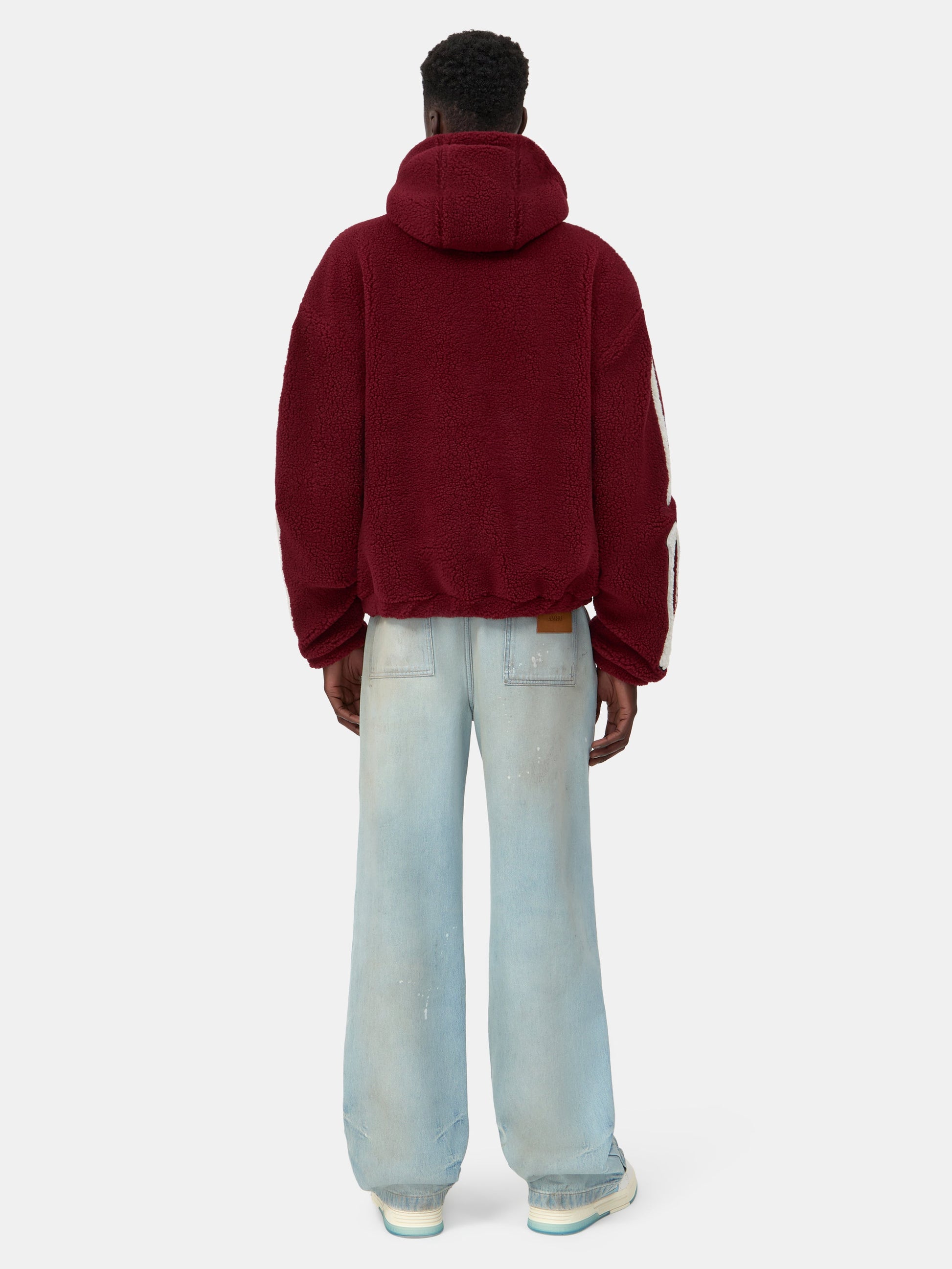 Bones Fleece Zip Hoodie - Aged Port | Amiri Affordable