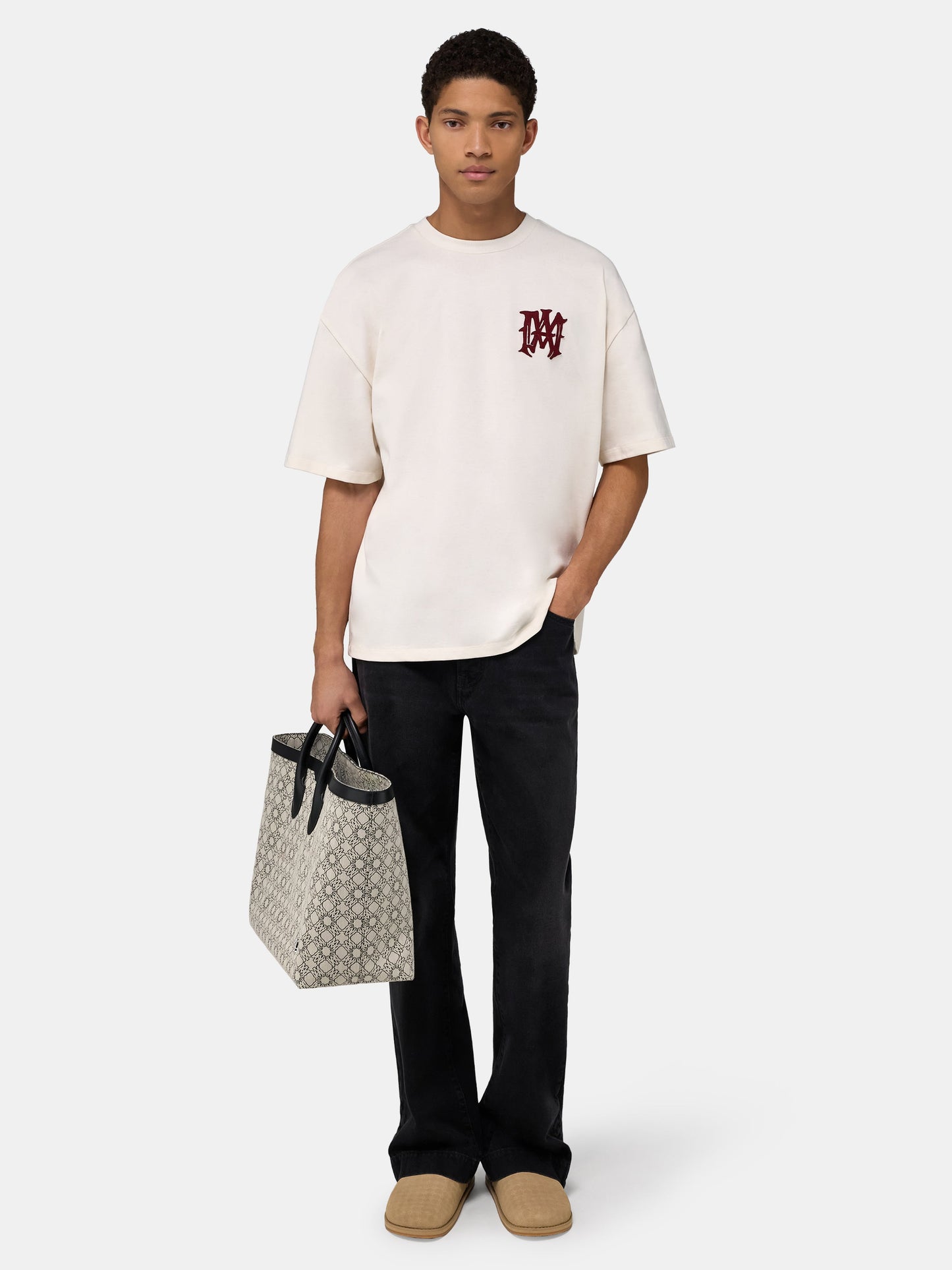 Amiri Hollywood Oversized Tee - Ivory | Amiri Great Deal