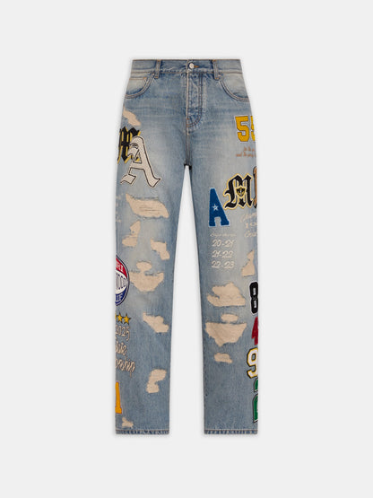 Varsity Patch Baggy Jean - Antique Indigo | Amiri Featured
