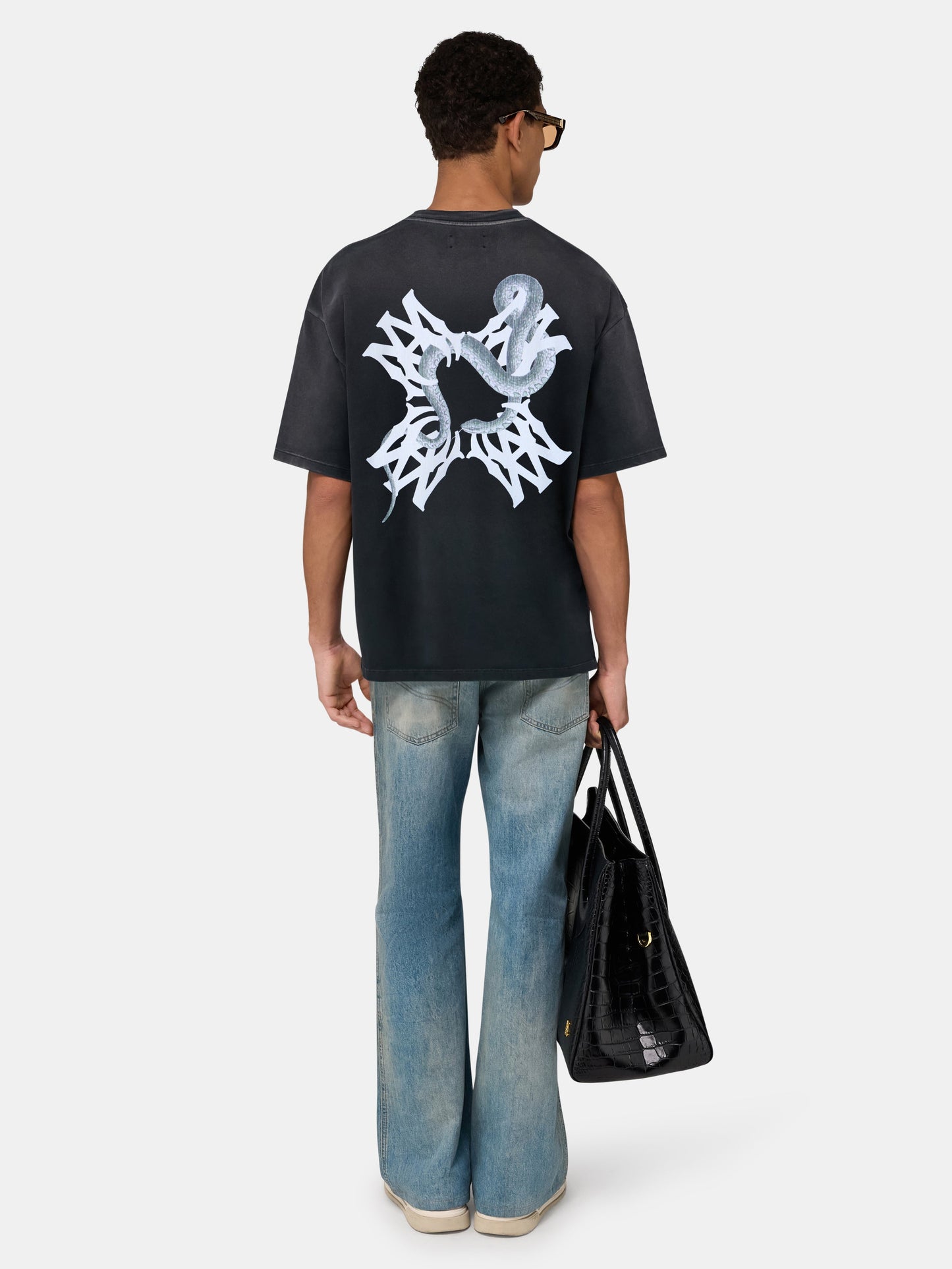 Ma Quad Snake Oversized Tee - Black | Amiri Best Seller