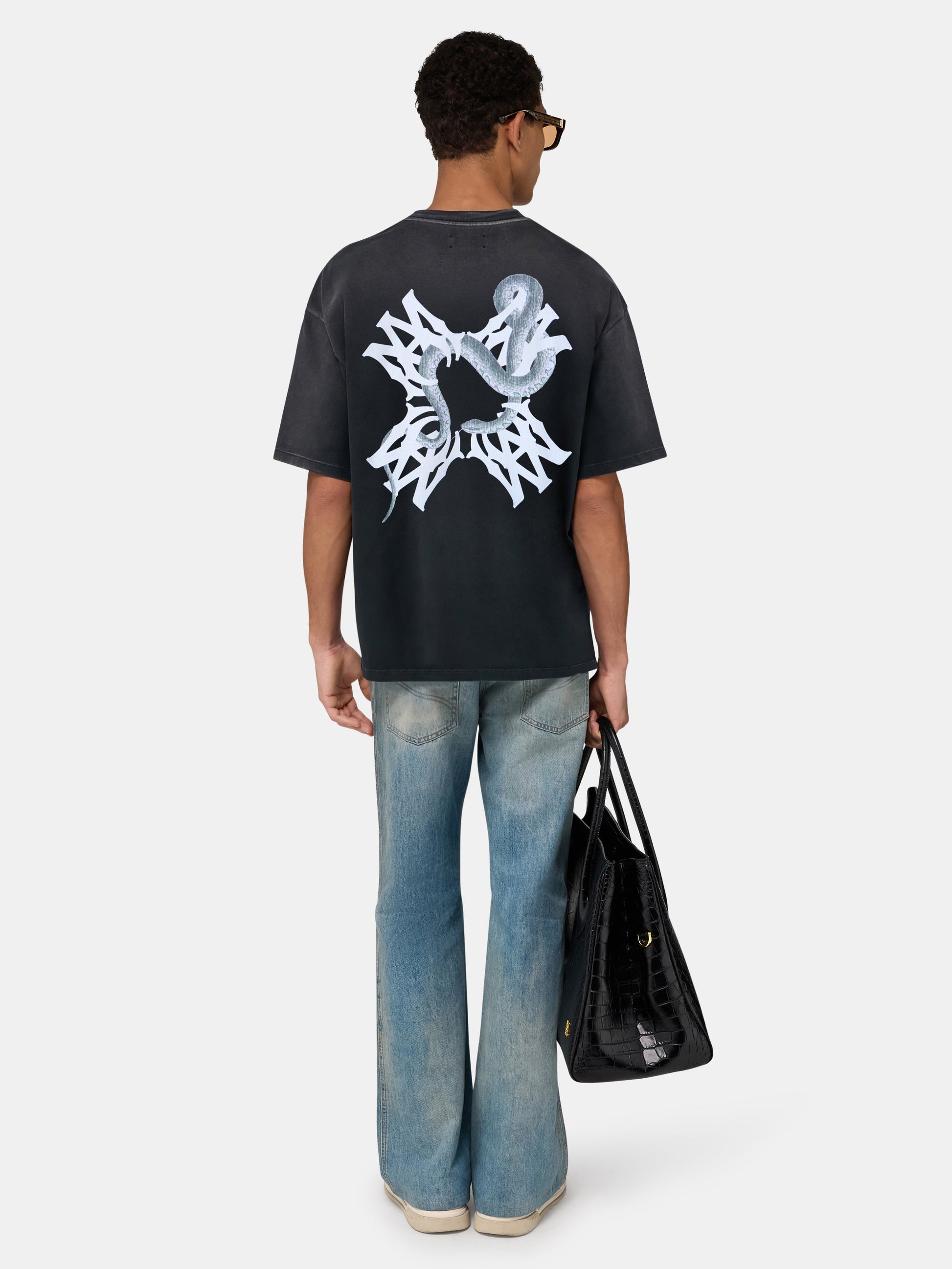 Ma Quad Snake Oversized Tee - Black | Amiri Best Seller