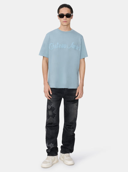 Chateau Amiri Tonal Tee - Steel | Amiri Online