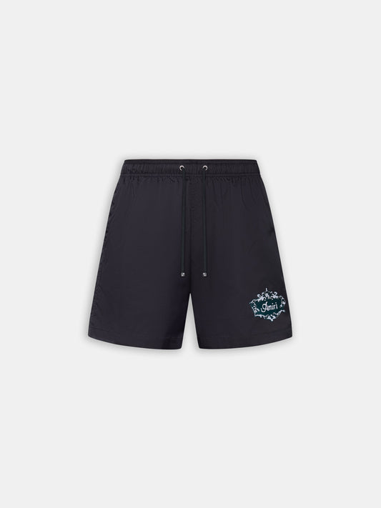 Chateau Crest Swim Trunk - Black | Amiri Value