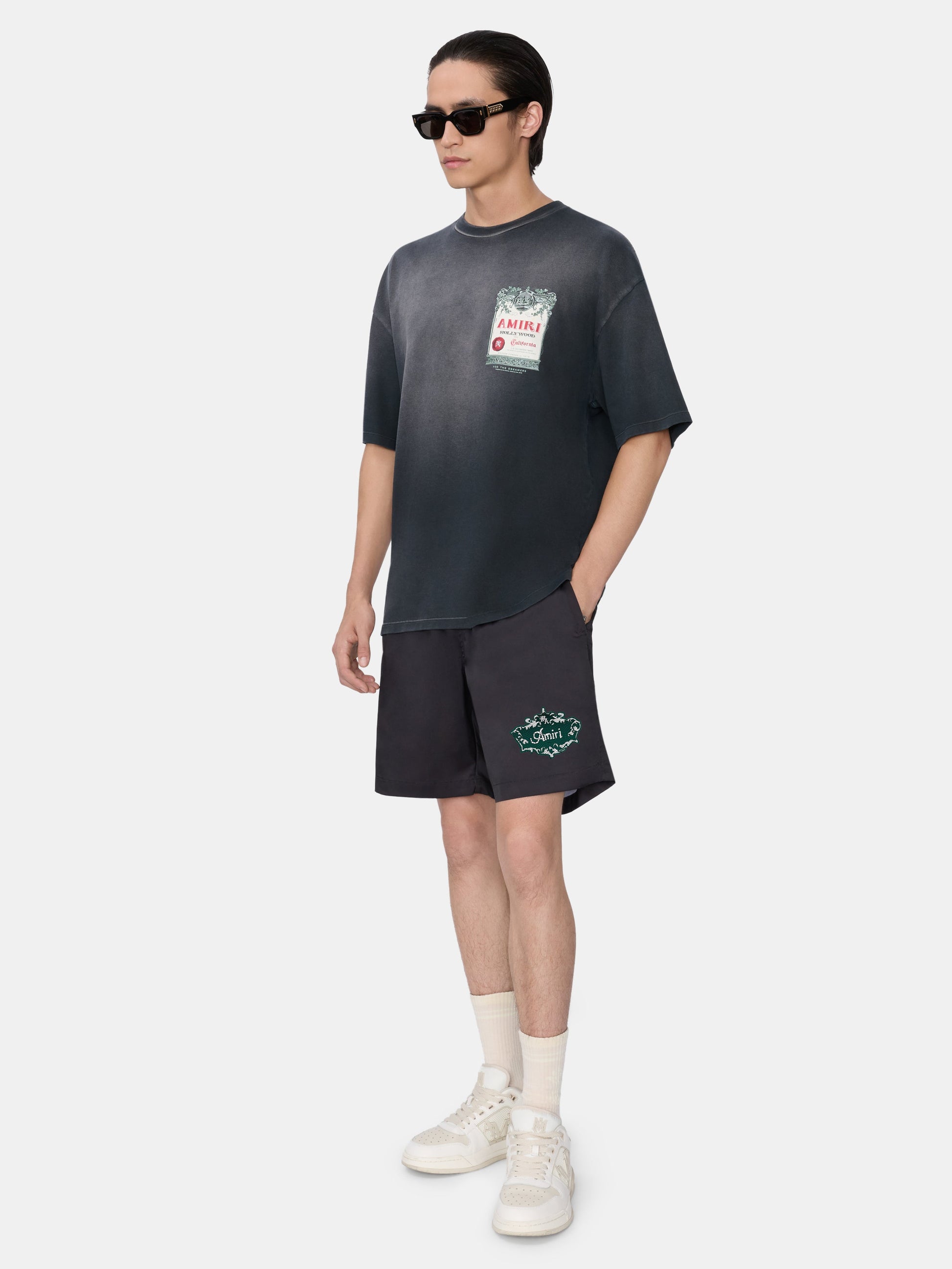 Chateau Crest Swim Trunk - Black | Amiri Value