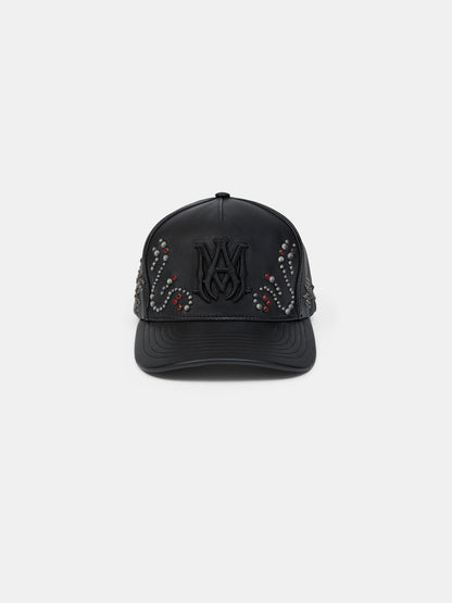 Ma Stud Leather Hat - Black | Amiri Best Seller
