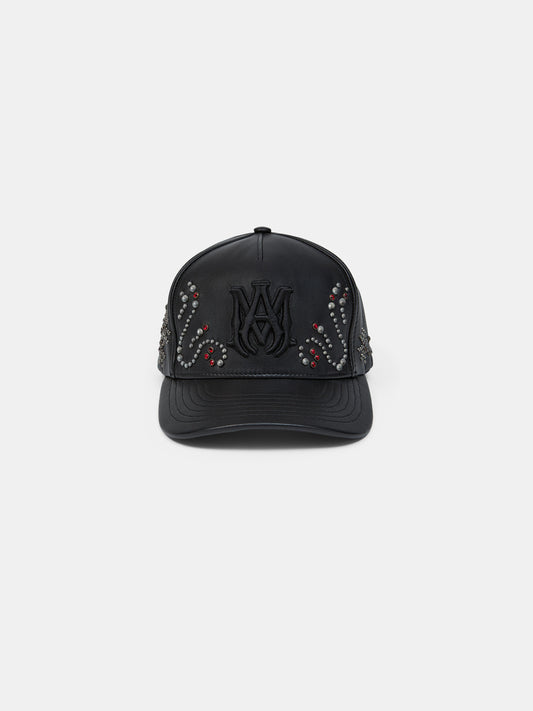 Ma Stud Leather Hat - Black | Amiri Best Seller