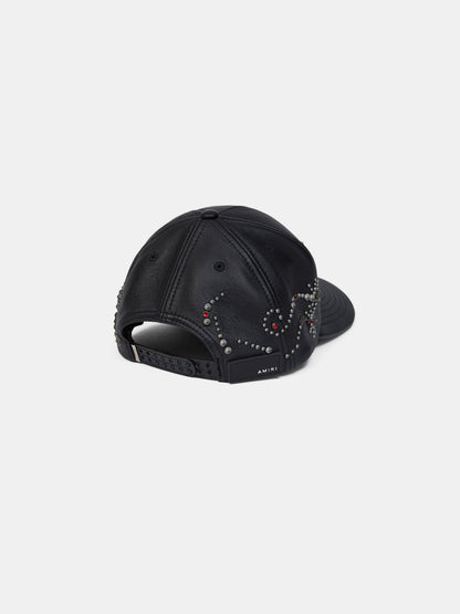 Ma Stud Leather Hat - Black | Amiri Best Seller