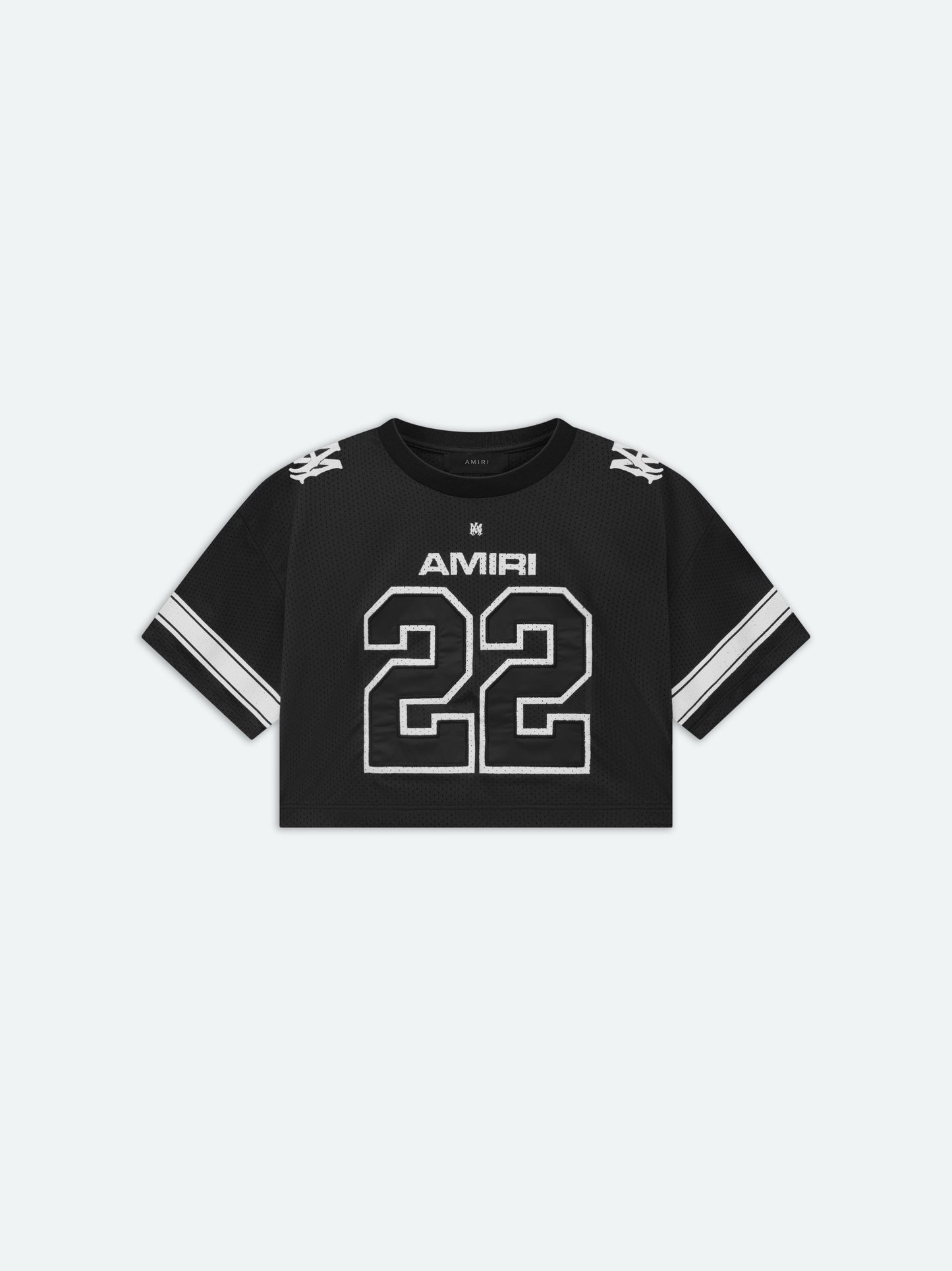 22 Cropped Mesh Tee - Black | Amiri Affordable