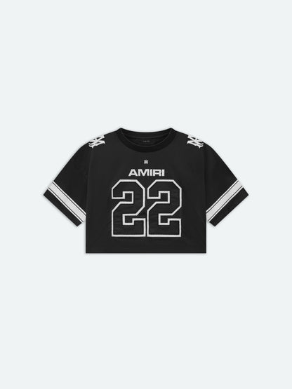 22 Cropped Mesh Tee - Black | Amiri Affordable
