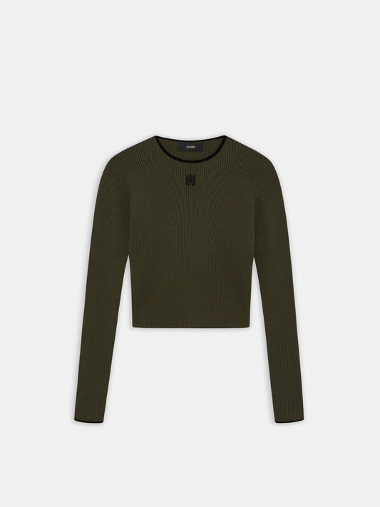 Ma Long Sleeve Tee - Dark Sage | Amiri Online