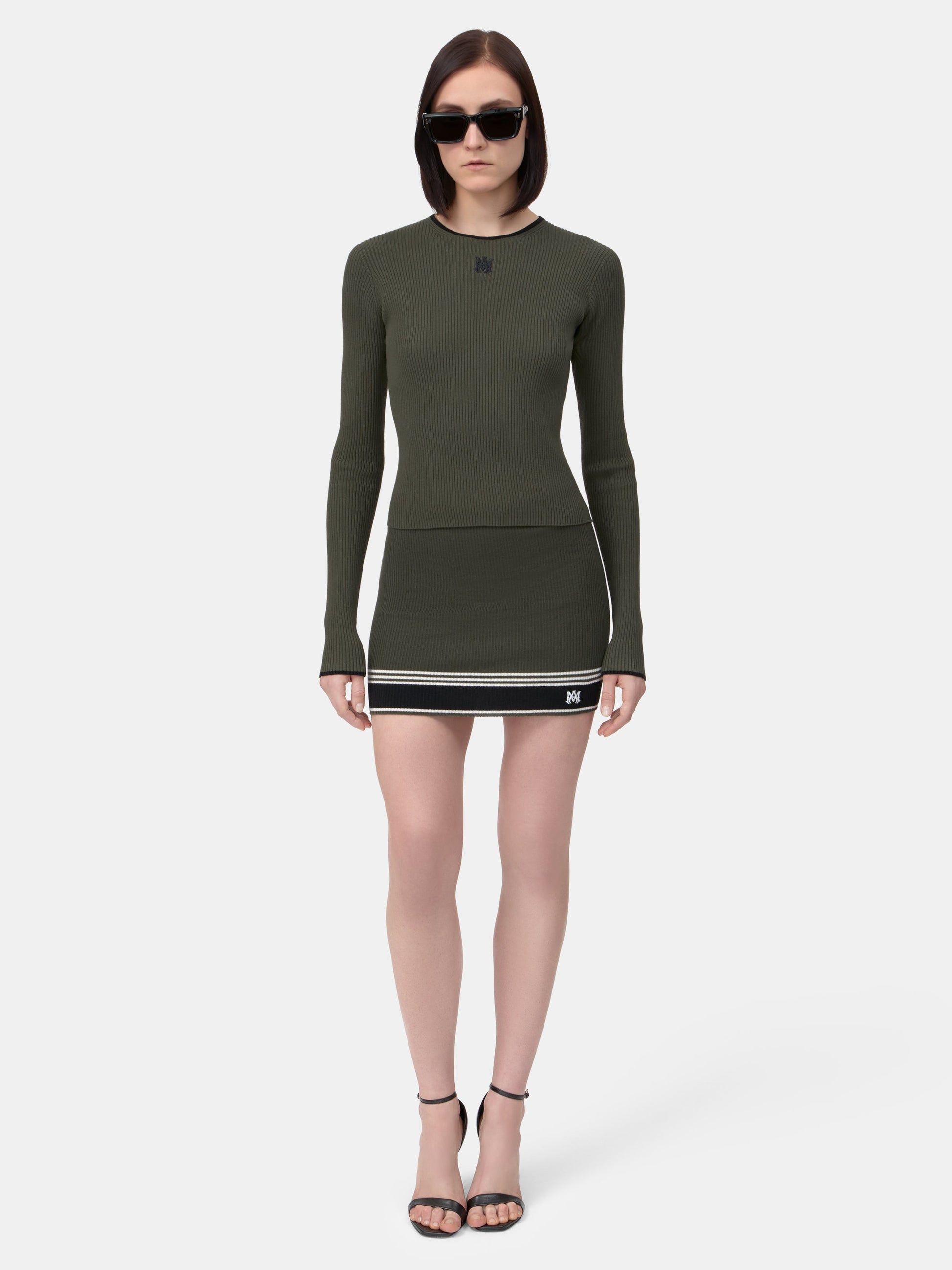 Ma Long Sleeve Tee - Dark Sage | Amiri Online