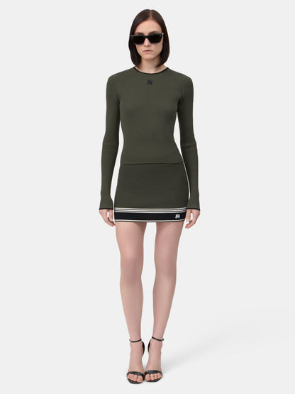 Ma Long Sleeve Tee - Dark Sage | Amiri Online