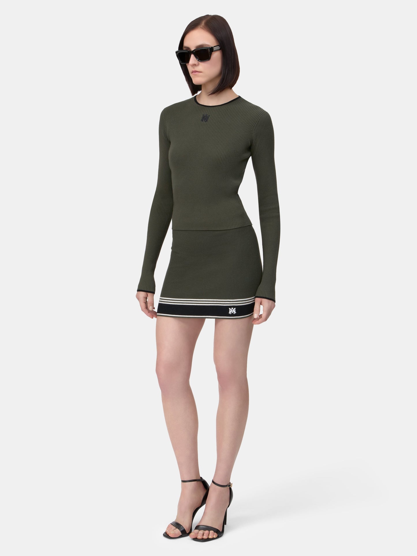 Ma Long Sleeve Tee - Dark Sage | Amiri Online