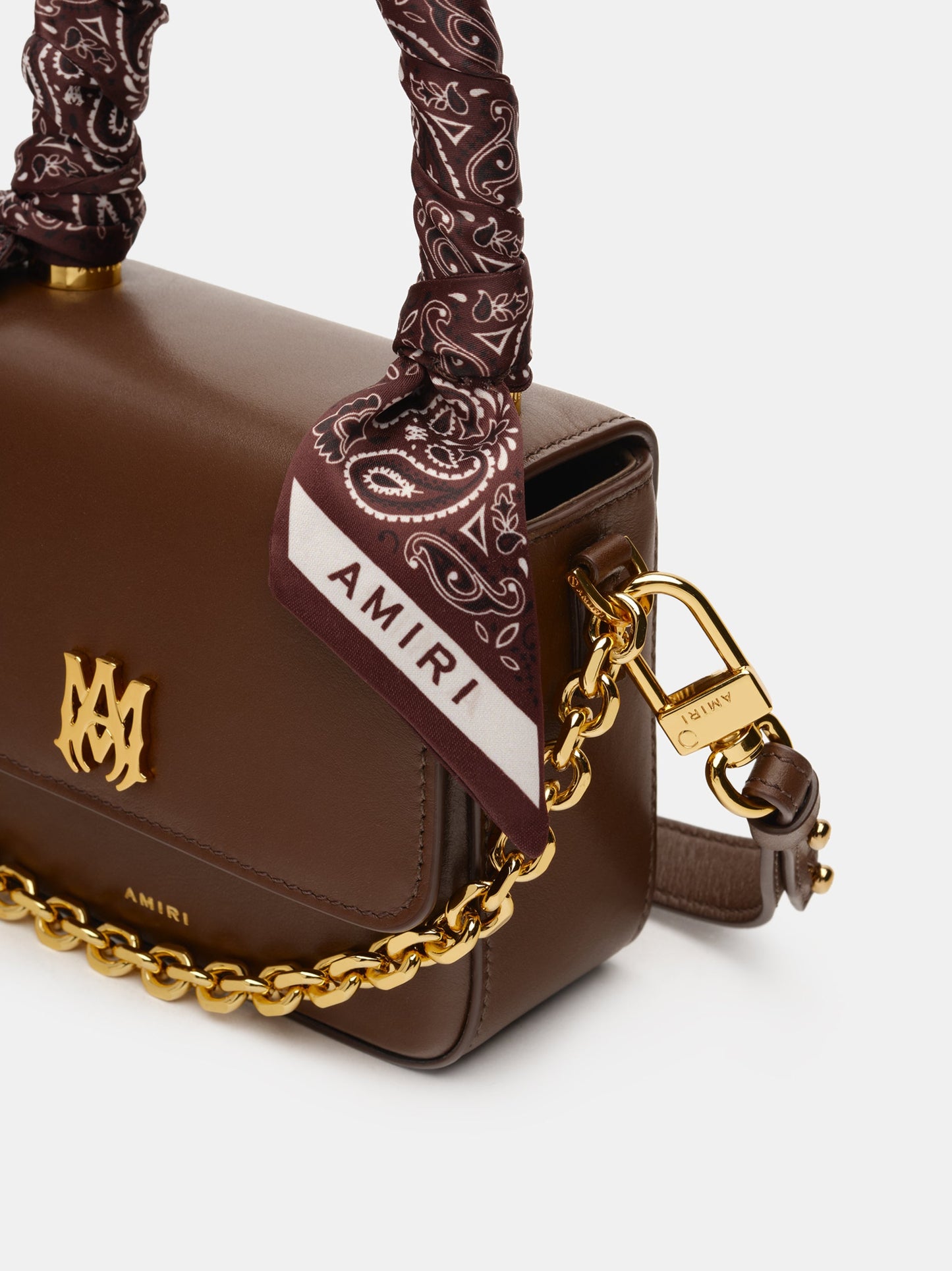 Micro Ma Bag With Chain Handle - Brown | Amiri Online