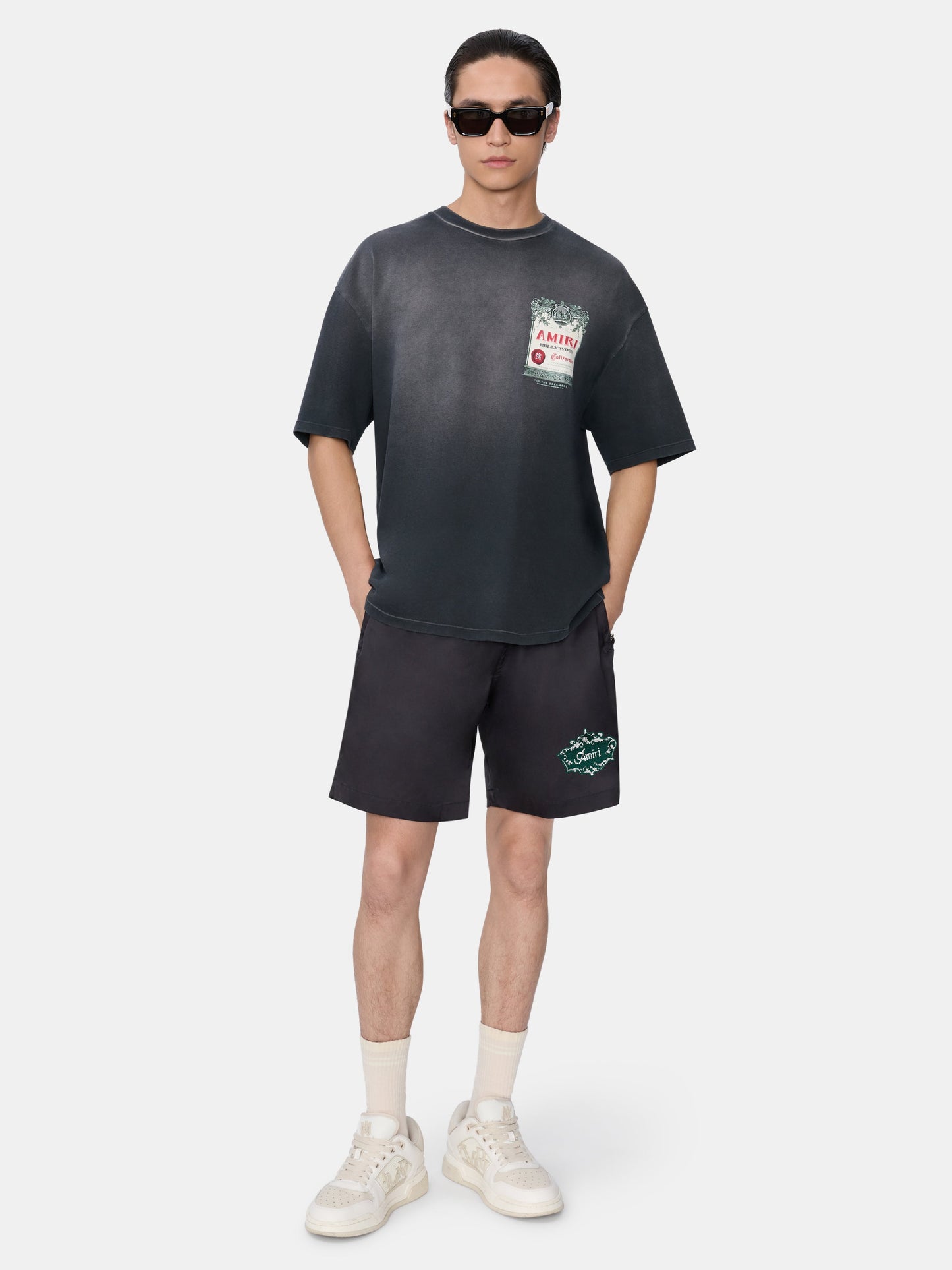 Chateau Stamp Oversized Tee - Black | Amiri Great Deal