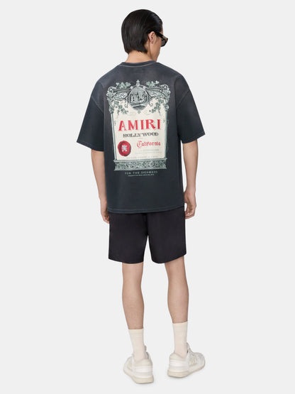Chateau Stamp Oversized Tee - Black | Amiri Great Deal