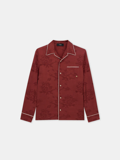 Floral Jacquard Pajama Shirt - Terracotta | Amiri Popular Choice