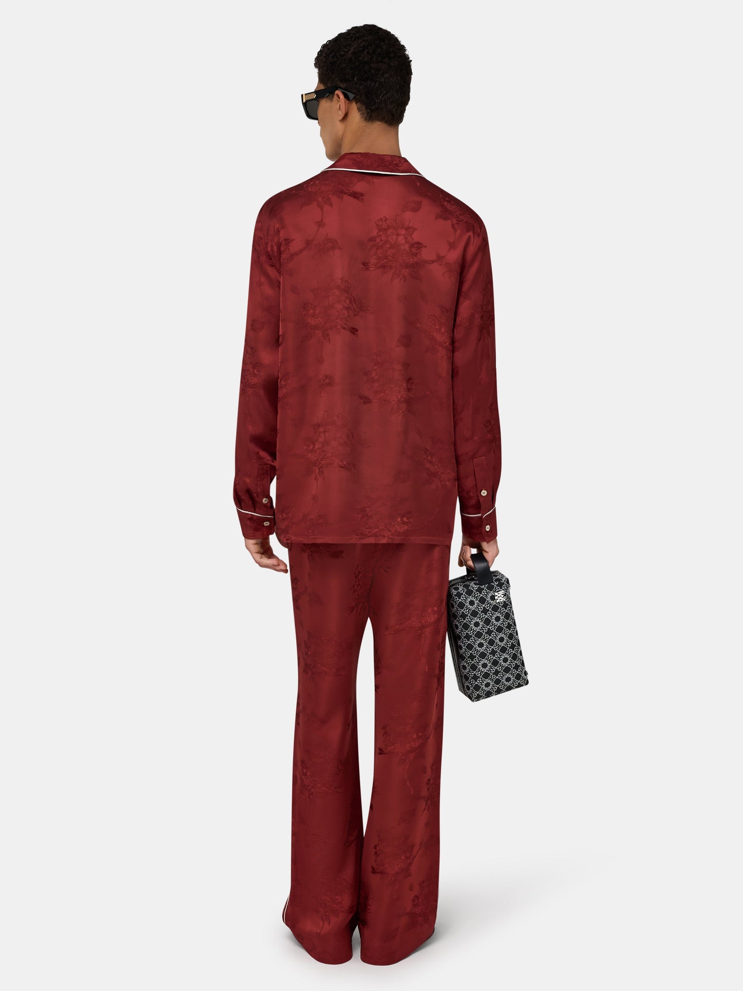 Floral Jacquard Pajama Shirt - Terracotta | Amiri Popular Choice