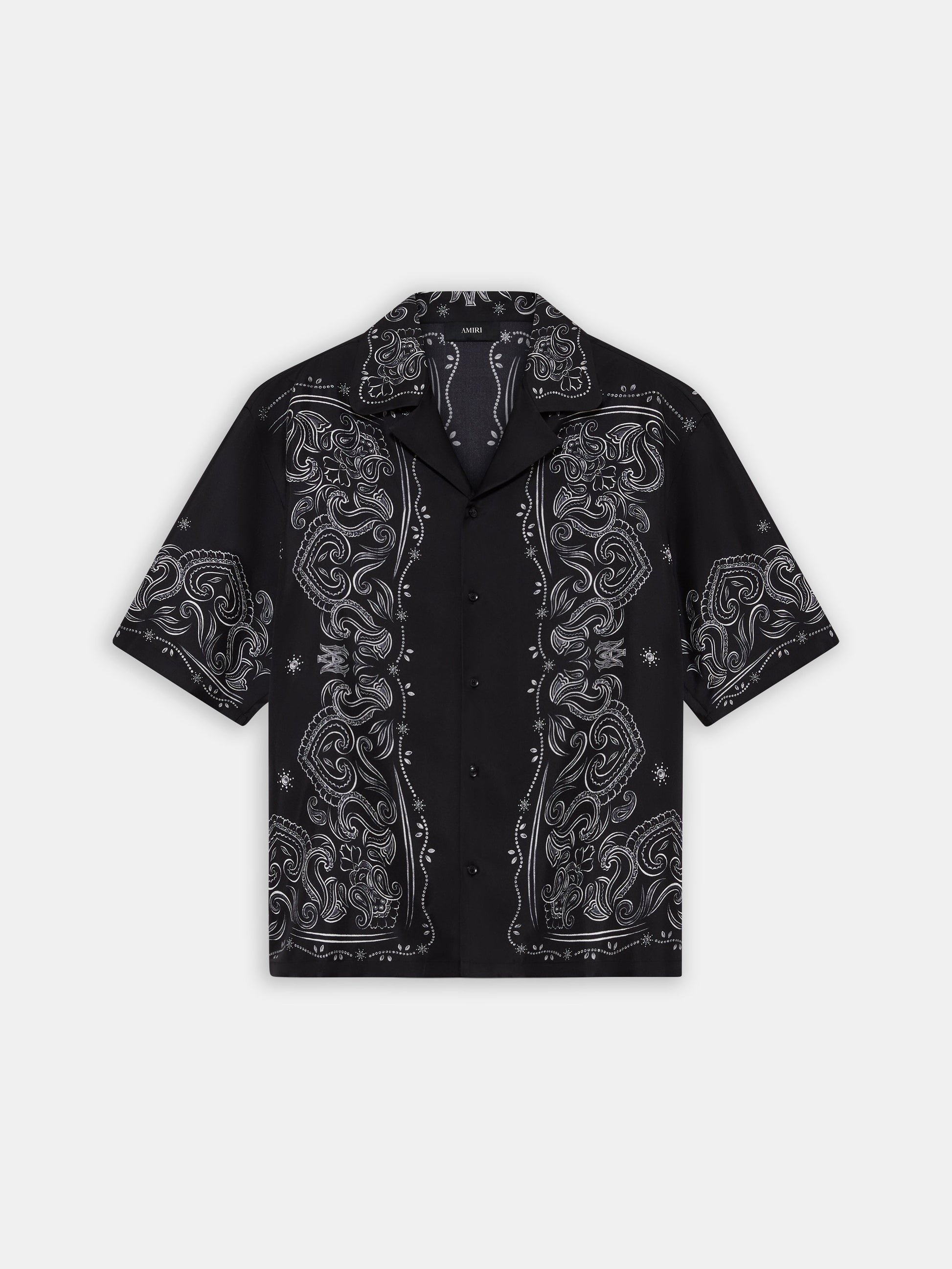 Bandana Paint Oversized Bowling Shirt - Black | Amiri Best Seller