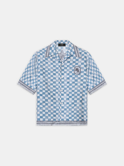 Ma Checkered Bowling Shirt - Steel | Amiri Value