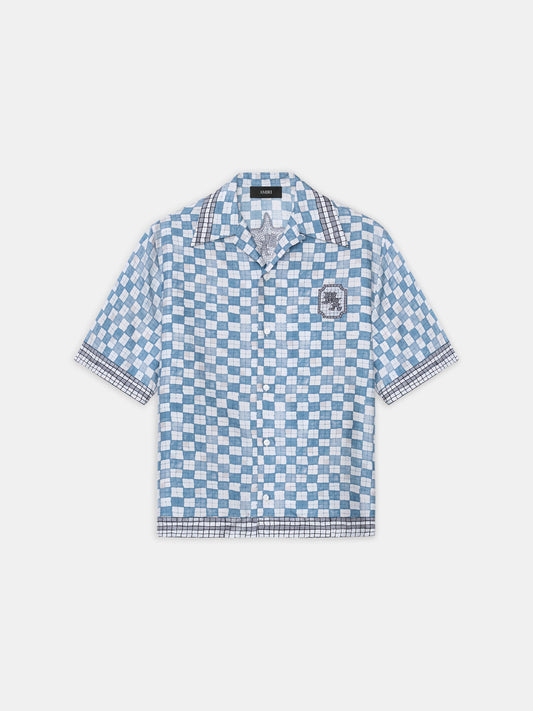Ma Checkered Bowling Shirt - Steel | Amiri Value
