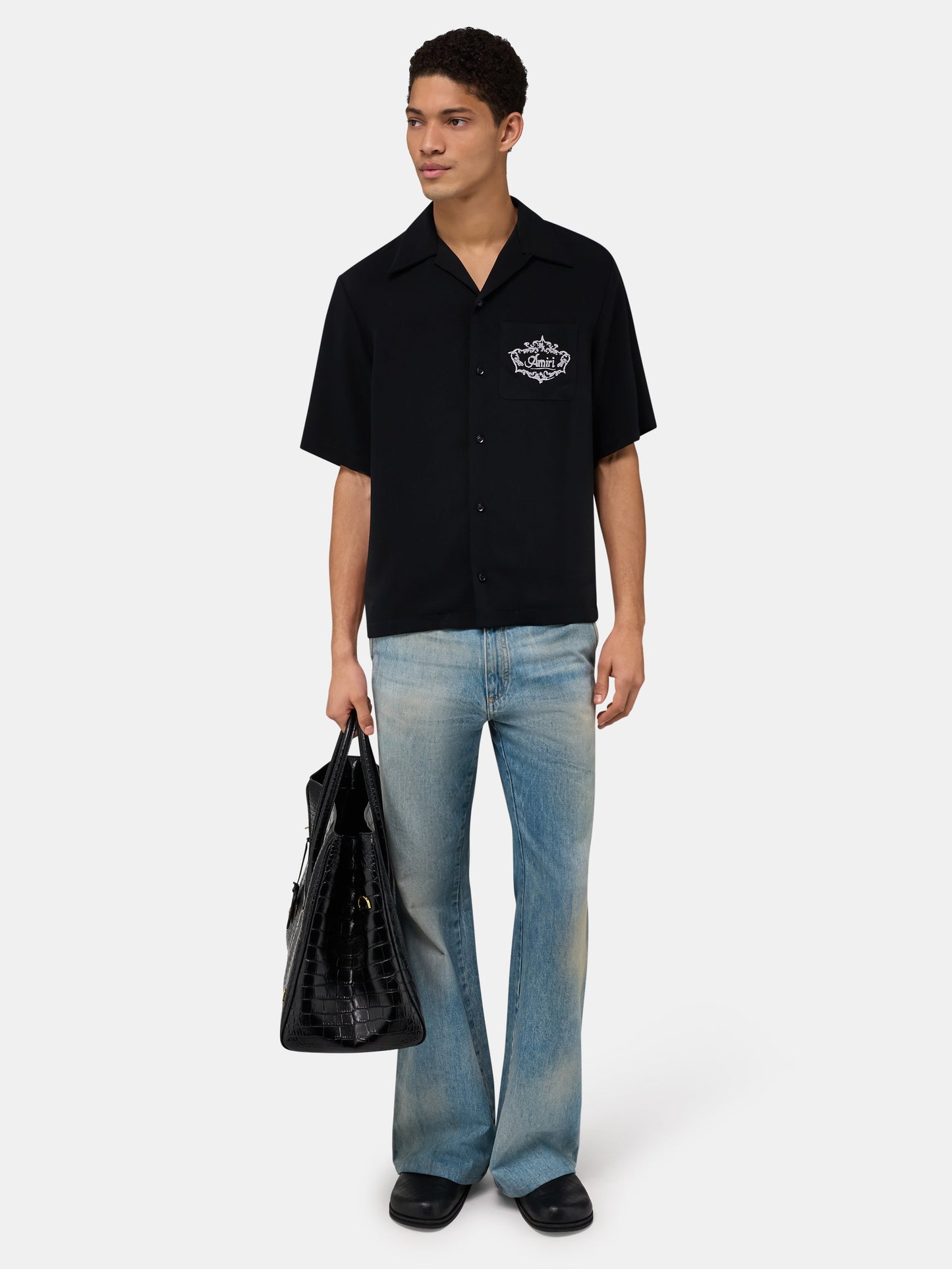 Chateau Crest Camp Shirt - Black | Amiri Great Deal